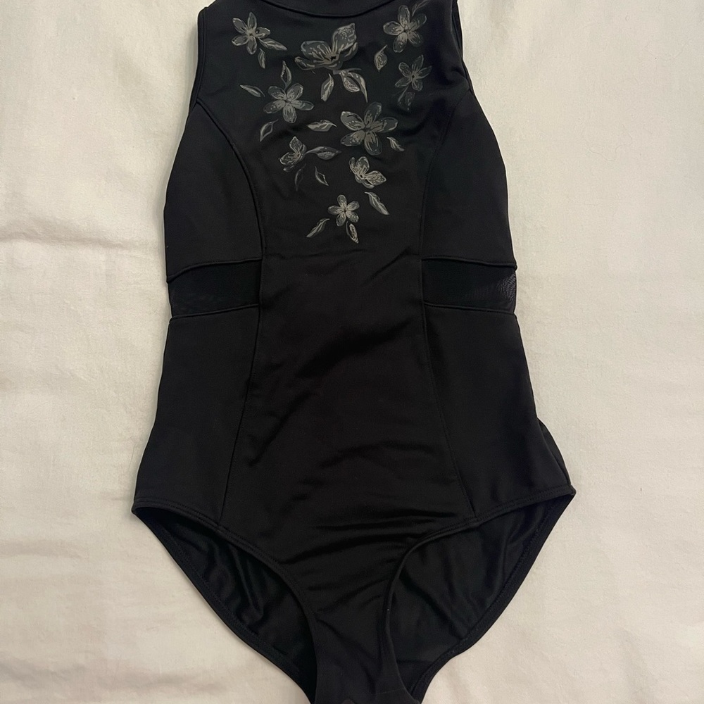 Bloch black leap with floral print